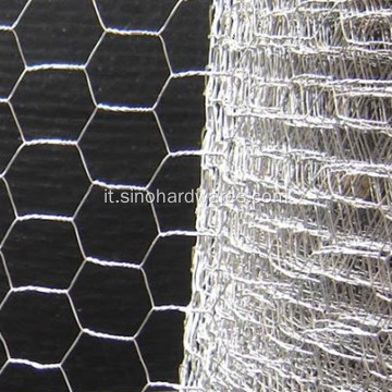 Rotolo di rete zincato esagonale in rete metallica di pollo